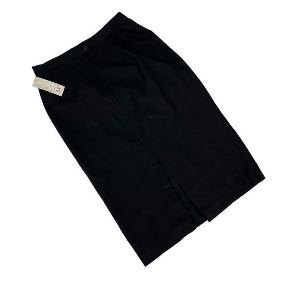 Vintage 90’s Giorgio Saint Angelo Midi Skirt 100% Wool Black 16 - Picture 4 of 7